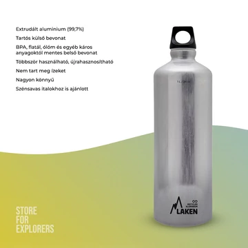 Futura alumíniumkulacs 1l ezüst