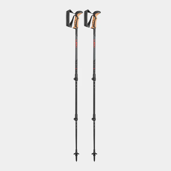 Leki Khumbu, dark anthracite-white-bright red, 110 - 145 cm