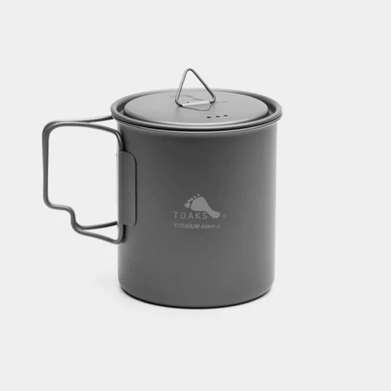 TOAKS LIGHT Titanium 450ml bögre fedővel (ultrakönnyű változat)