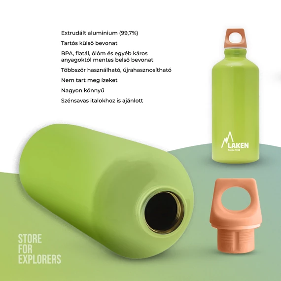 Futura alumíniumkulacs 0,6 l zöld