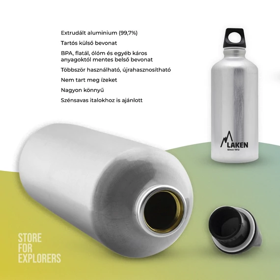 Futura alumíniumkulacs 0,6l ezüst