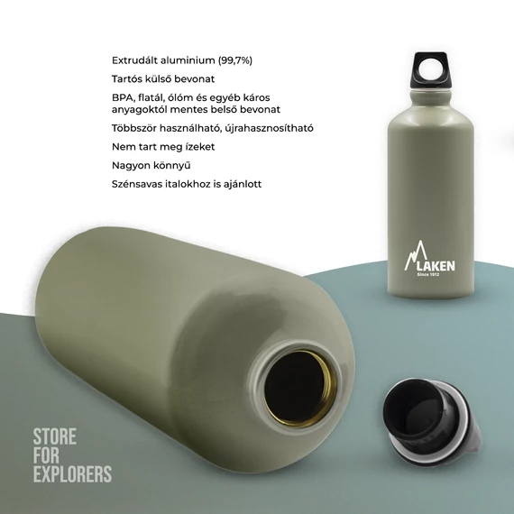 Futura alumíniumkulacs 0,6l khaki