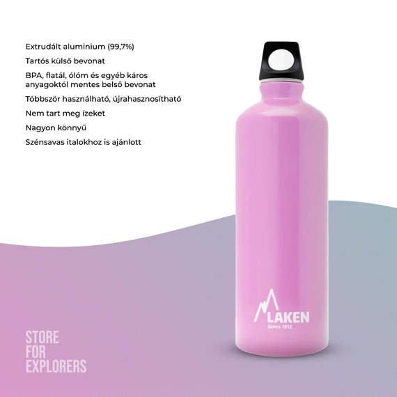 Futura alumíniumkulacs 0,75l pink