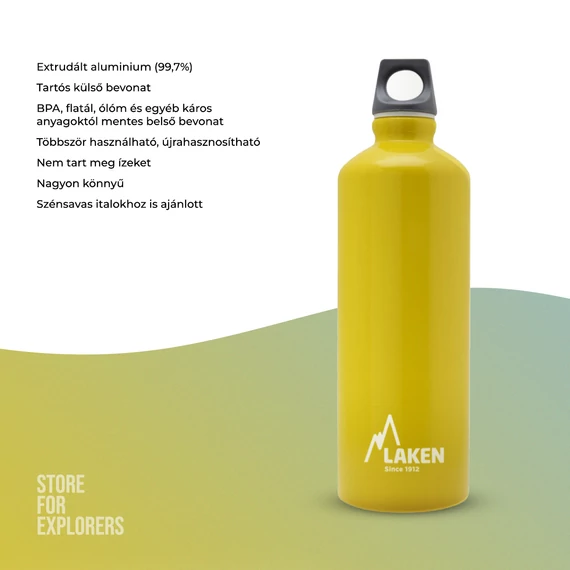 Futura alumíniumkulacs 0,75l sárga