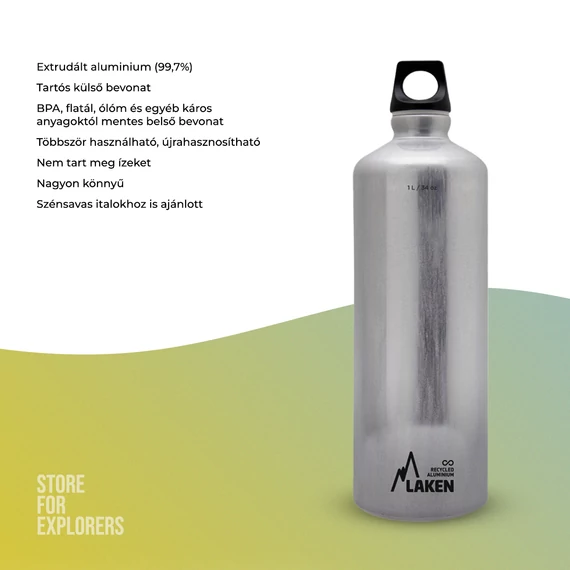 Futura alumíniumkulacs 1l ezüst