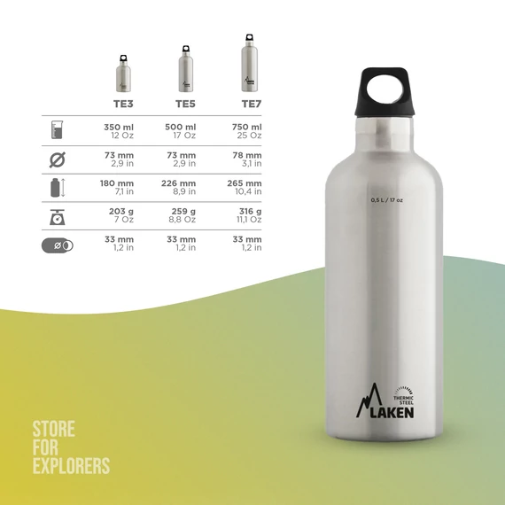 Futura hőtartó rozsdamentes acél kulacs 0,5l ezüst
