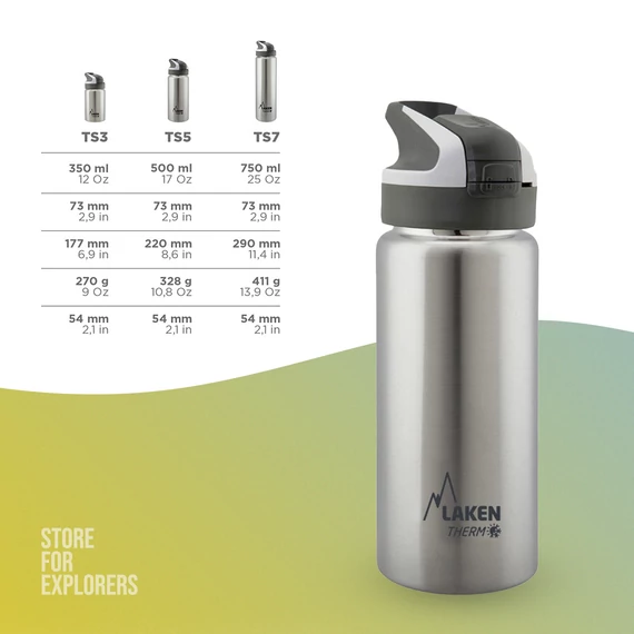 Summit hőtartó rozsdamentes acél kulacs 0,5l ezüst