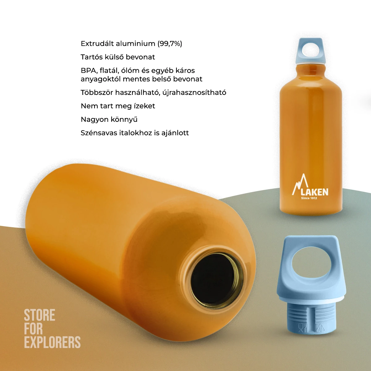 Futura alumíniumkulacs 0,6l narancs