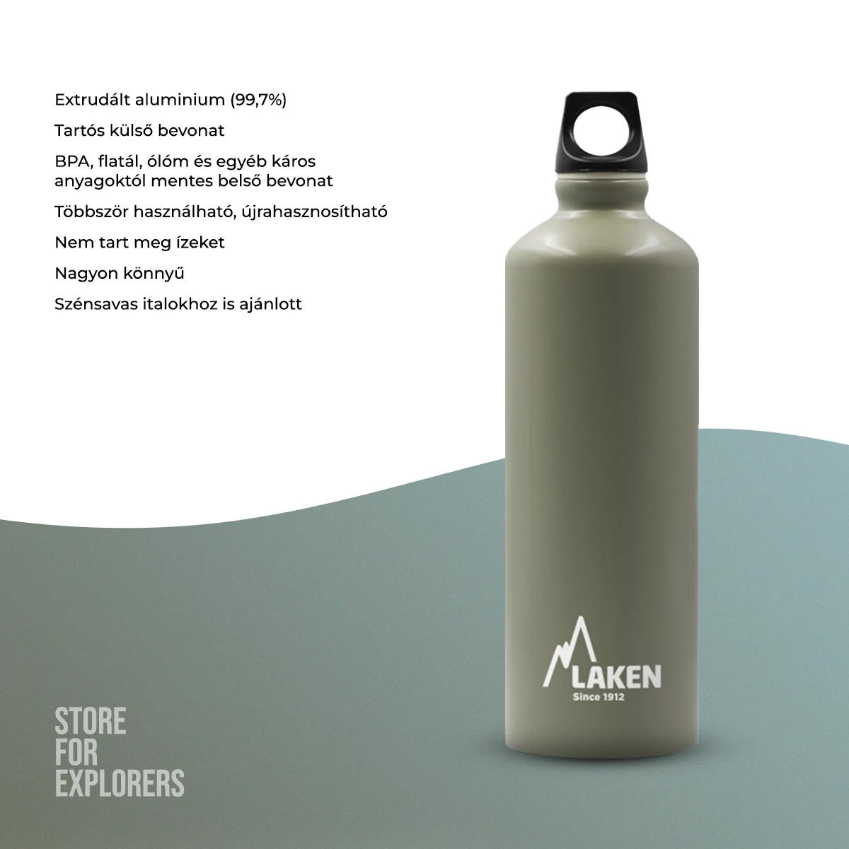 Futura alumíniumkulacs 0,75l khaki