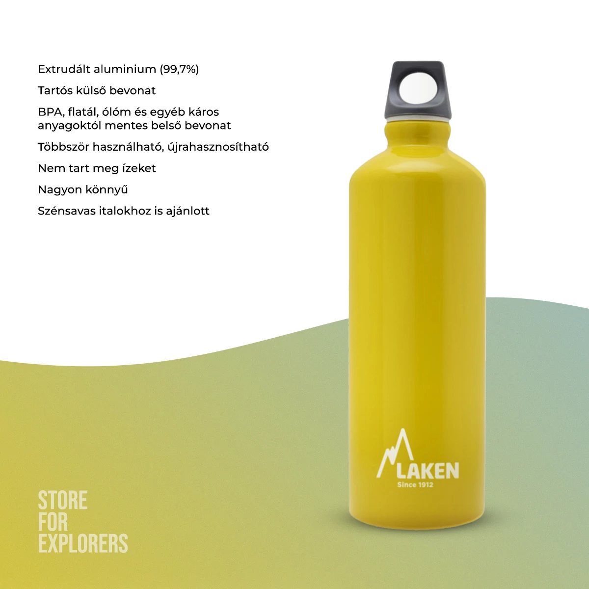 Futura alumíniumkulacs 0,75l sárga