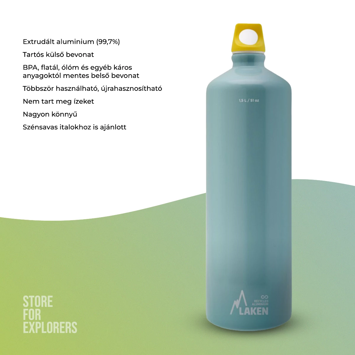 Futura alumíniumkulacs 1,5l türkiz