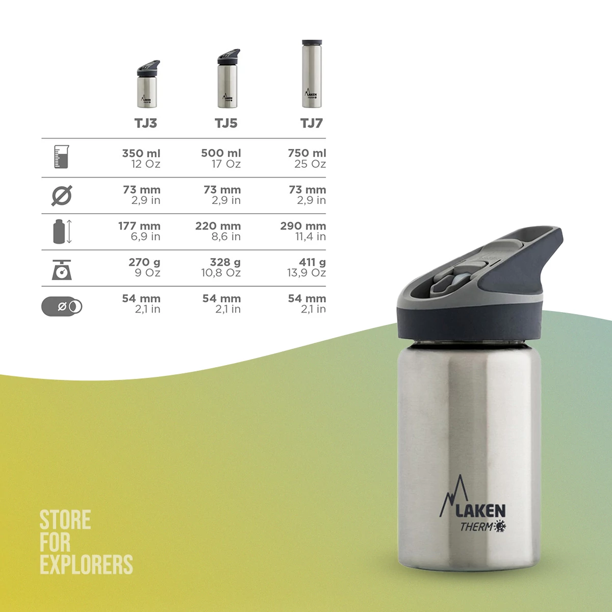 Jannu hőtartó rozsdamentes acél kulacs 0,35l ezüst